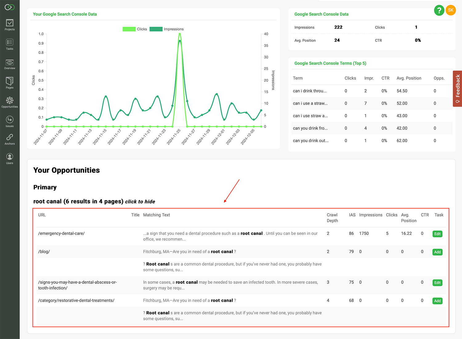 New Internal Links Opportunity Finder